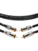 Інсертний кабель Klotz Audiolead Black 0.3m 2 pcs (RCA - RCA Gold Contacts)