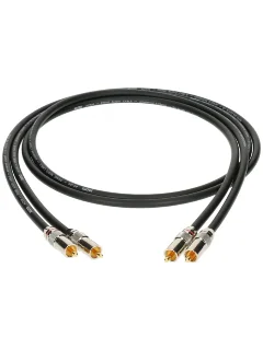 Klotz Audiolead Black 0.3m 2 pcs (RCA - RCA Gold Contacts)