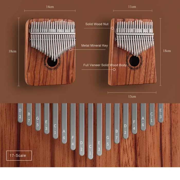 Калімба Калімба Hluru KG17 Red Rosewood (17 нот, палісандр)