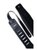 Ремінь для гітари Levy's DM1PD-BLK Larsen Leather Deluxe Series (Black)