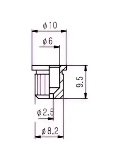 Paxphil HS017 Guitar String Mounting Ferrule (Chrome)