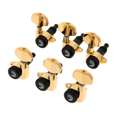 D&#039;Addario PWAT-333L Auto-Trim Tuning Machines (3 Per side, Gold)