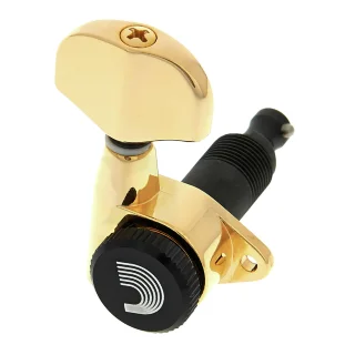 D'Addario PWAT-333L Auto-Trim Tuning Machines (3 Per side, Gold)