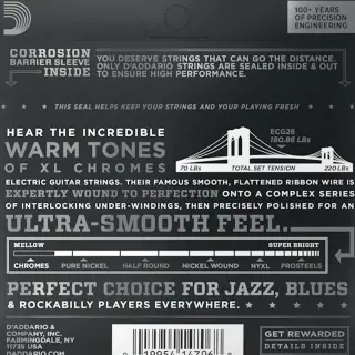 D'Addario ECG26 XL Chromes Medium 13-56