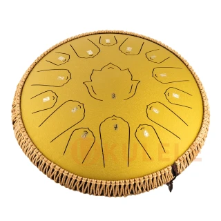 Hluru Huashu TWH15-14 Golden 14" (36см) 15 нот Lotus Tongue Drum Carbon Steel