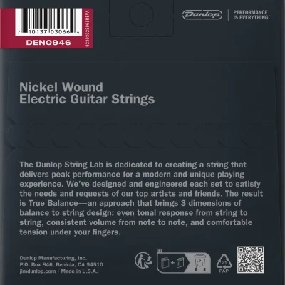 Струни Dunlop DEN0946 Nickel Wound Electric Guitar Strings 09-46
