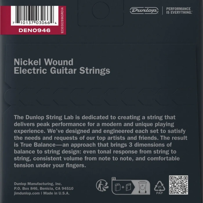 Dunlop DEN0946 Nickel Wound Electric Guitar Strings 09-46