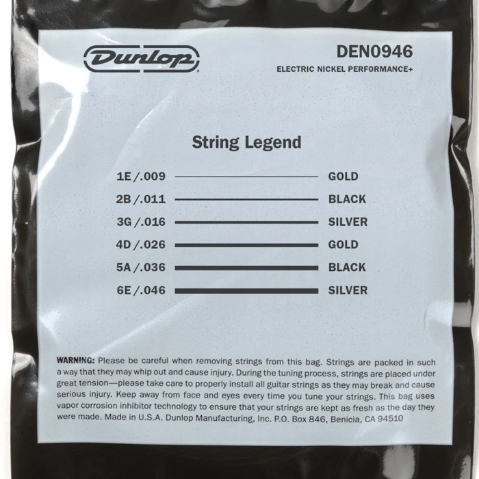 Dunlop DEN0946 Nickel Wound Electric Guitar Strings 09-46