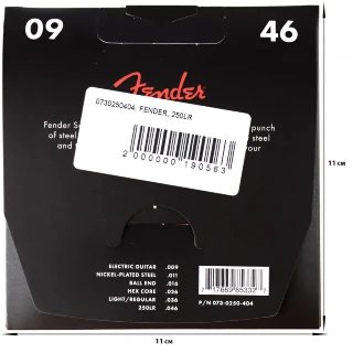 Fender 250LR Nickel-Plated Steel Guitar Strings 9-46