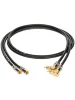 Інсертний кабель Klotz Audiolead Black 0.6m 2 pcs (RCA - RCA 90° Gold Contacts)