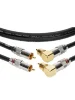 Інсертний кабель Klotz Audiolead Black 0.6m 2 pcs (RCA - RCA 90° Gold Contacts)