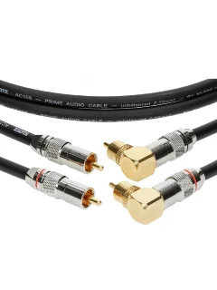 Klotz Audiolead Black 0.6m 2 pcs (RCA - RCA 90° Gold Contacts)