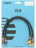 Інсертний кабель Klotz Audiolead Black 0.6m 2 pcs (RCA - RCA 90° Gold Contacts)