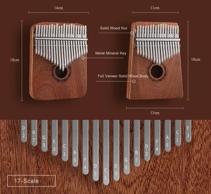 Калімба Калімба Hluru KG17 Sandalwood (17 нот, сандал)