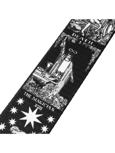 Ремінь для гітари Levy's MP2CVY-003 Clairvoyant Series (Black and White Tarot)