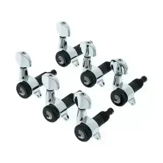 D'Addario PWAT-6R1 Auto-Trim Tuning Machines (6 In-line Chrome)