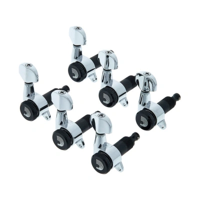 D&#039;Addario PWAT-6R1 Auto-Trim Tuning Machines (6 In-line Chrome)