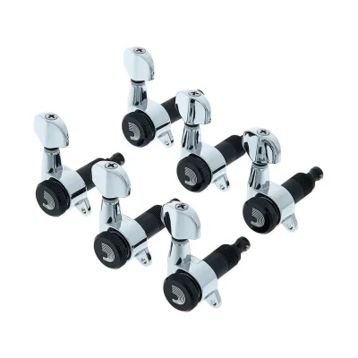 Кілки D'Addario PWAT-6R1 Auto-Trim Tuning Machines (6 In-line Chrome)