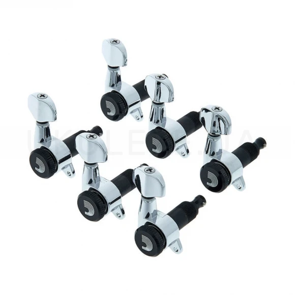 Колки D'Addario PWAT-6R1 Auto-Trim Tuning Machines (6 In-line Chrome)