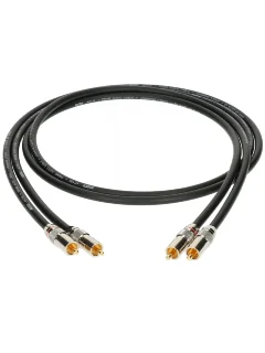 Klotz Audiolead Black 0.6m 2 pcs (RCA - RCA Gold Contacts)