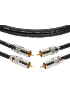 Klotz Audiolead Black 0.6m 2 pcs (RCA - RCA Gold Contacts)