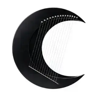 Hluru Crescent Lyre 15 strings Black