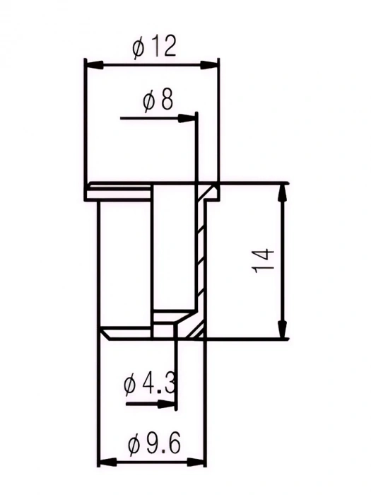 Paxphil HS018CR Bass String Mounting Ferrule (Chrome)