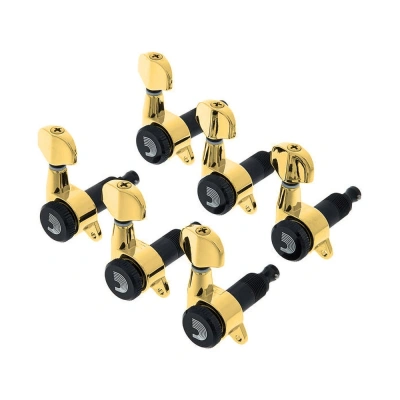 D&#039;Addario PWAT-6R3 Auto-Trim Tuning Machines (6 in-line Gold)