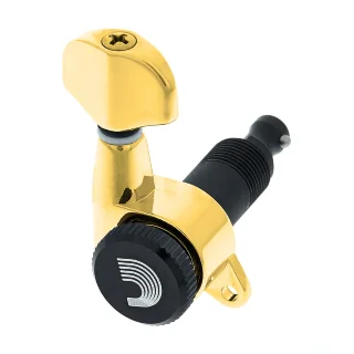 D'Addario PWAT-6R3 Auto-Trim Tuning Machines (6 in-line Gold)