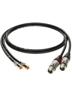 Klotz Audiolead Black 0.9m 2 pcs (XLR 3 Female - RCA Gold Contacts)