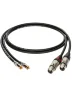 Інсертний кабель Klotz Audiolead Black 0.9m 2 pcs (XLR 3 Female - RCA Gold Contacts)