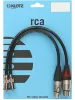 Інсертний кабель Klotz Audiolead Black 0.9m 2 pcs (XLR 3 Female - RCA Gold Contacts)