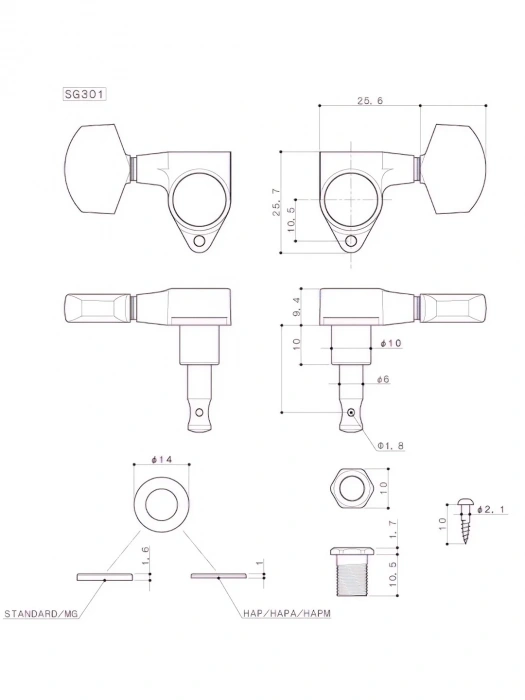 Кілки Кілки Gotoh SG301-04 C