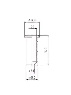 Paxphil HS019 Bass String Mounting Ferrule (Chrome)