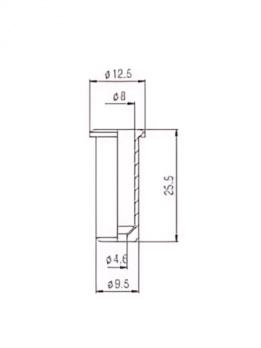 Paxphil HS019 Bass String Mounting Ferrule (Chrome)