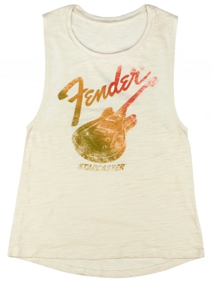 Fender T-Shirt Sleeveless Women's Starcaster Natural White XL