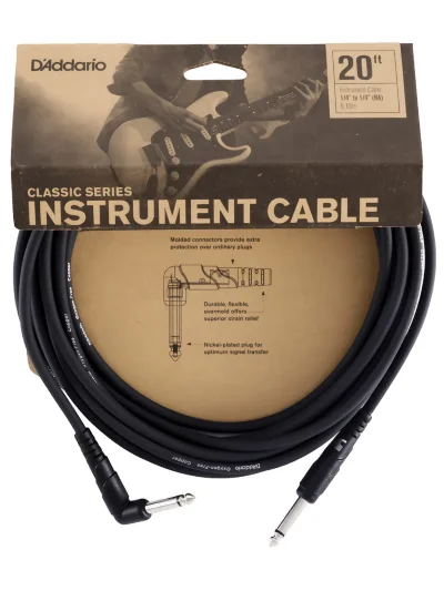 Інструментальний кабель D'Addario PW-CGTRA-20 Classic Series Instrument Cable (6m)