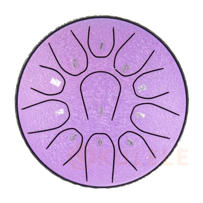 Глюкофон Hluru TOX11-6 Lavander 6" (15см) 11 нот Tongue Drum 304 Stainless Steel