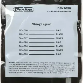 Dunlop DEN1056-7 Nickel Wound Electric Guitar Strings 10-56 | 7-String