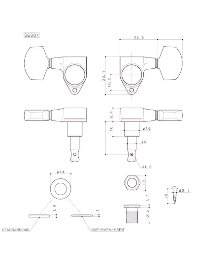 Кілки Gotoh SG301-04 CK