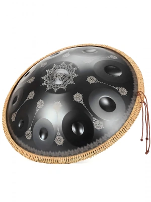 Fzone HP22I10N-Mandala Black Handpan Drum 22"
