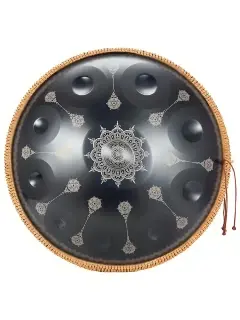Fzone HP22I10N-Mandala Black Handpan Drum 22"