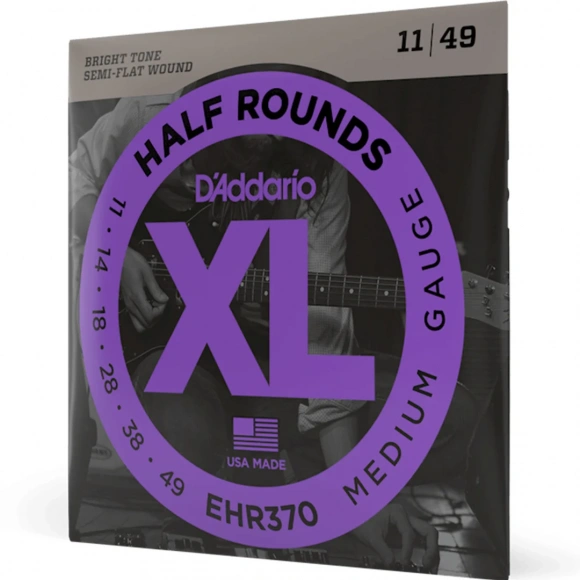 Струни D'Addario EHR370 XL Half Rounds Medium 11-49 Струни D'Addario EHR370 XL Half Rounds Medium 11-49