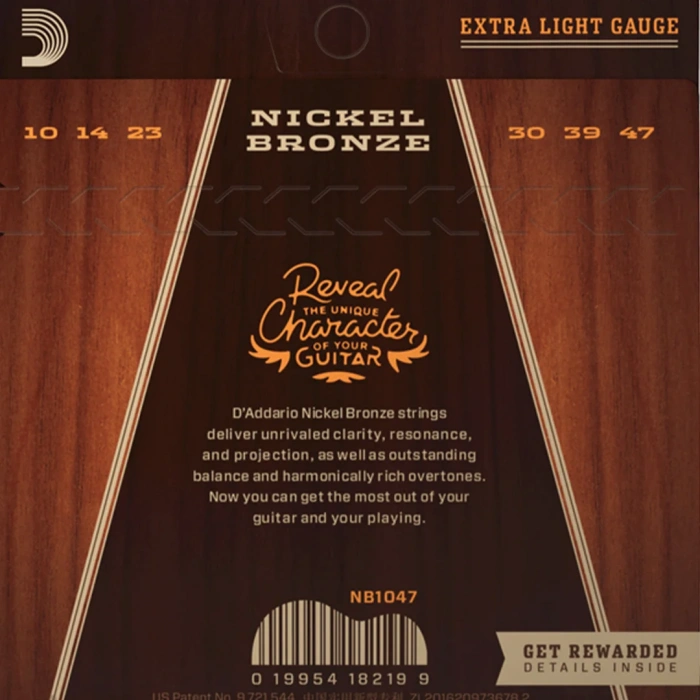 D'Addario NB1047 Nickel Bronze Extra Light 10-47