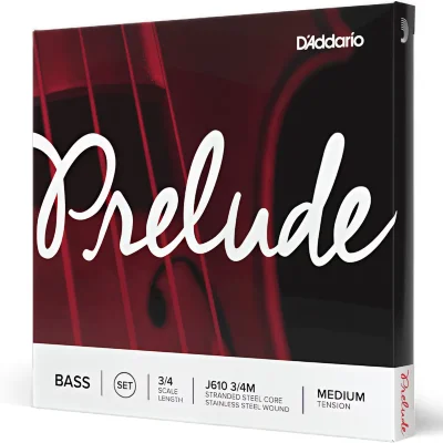 Струни для контрабаса D'Addario J613 3/4M Prelude Bass String 3/4 Scale Medium Tension