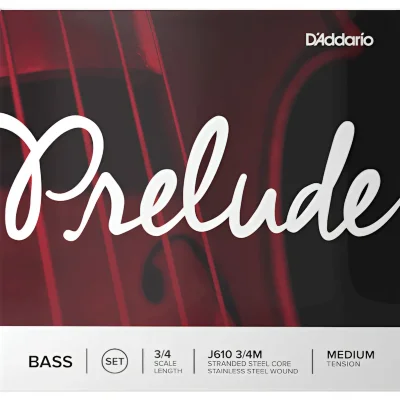 Струни для контрабаса D'Addario J613 3/4M Prelude Bass String 3/4 Scale Medium Tension