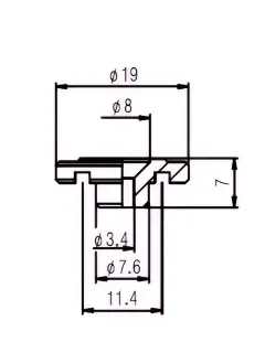 Paxphil HS032 Bass Guitar Round String Retainer (Chrome)