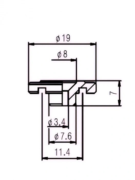 Paxphil HS032 Bass Guitar Round String Retainer (Chrome)