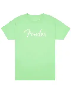 Fender T-Shirt Spaghetti Logo Surf Green XL