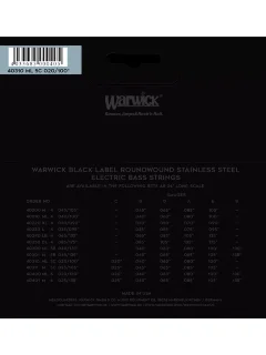 Warwick 40310 Black Label Medium Light 5-String High C (20-100)